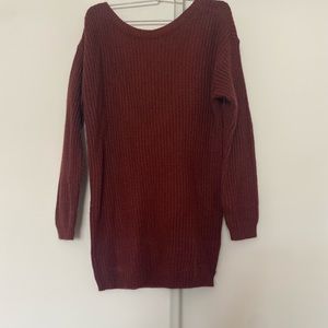 Oversized backless sweater